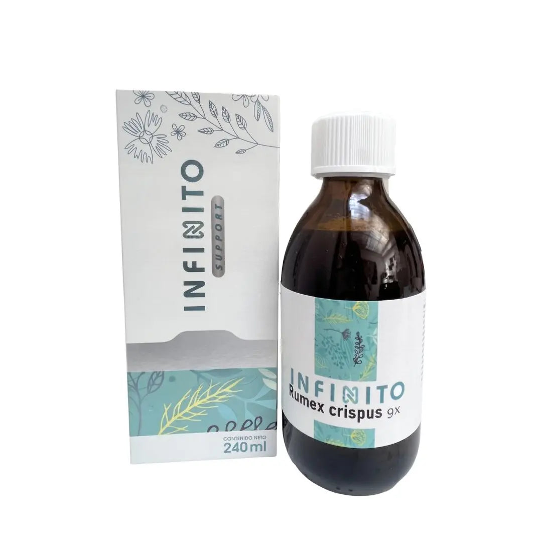 Rumex Cris 9X Jarabe medicamento homeopático oficinal elaborado por H&V Farmacia Homeopática y distribuido por Alternativ S.A.S.