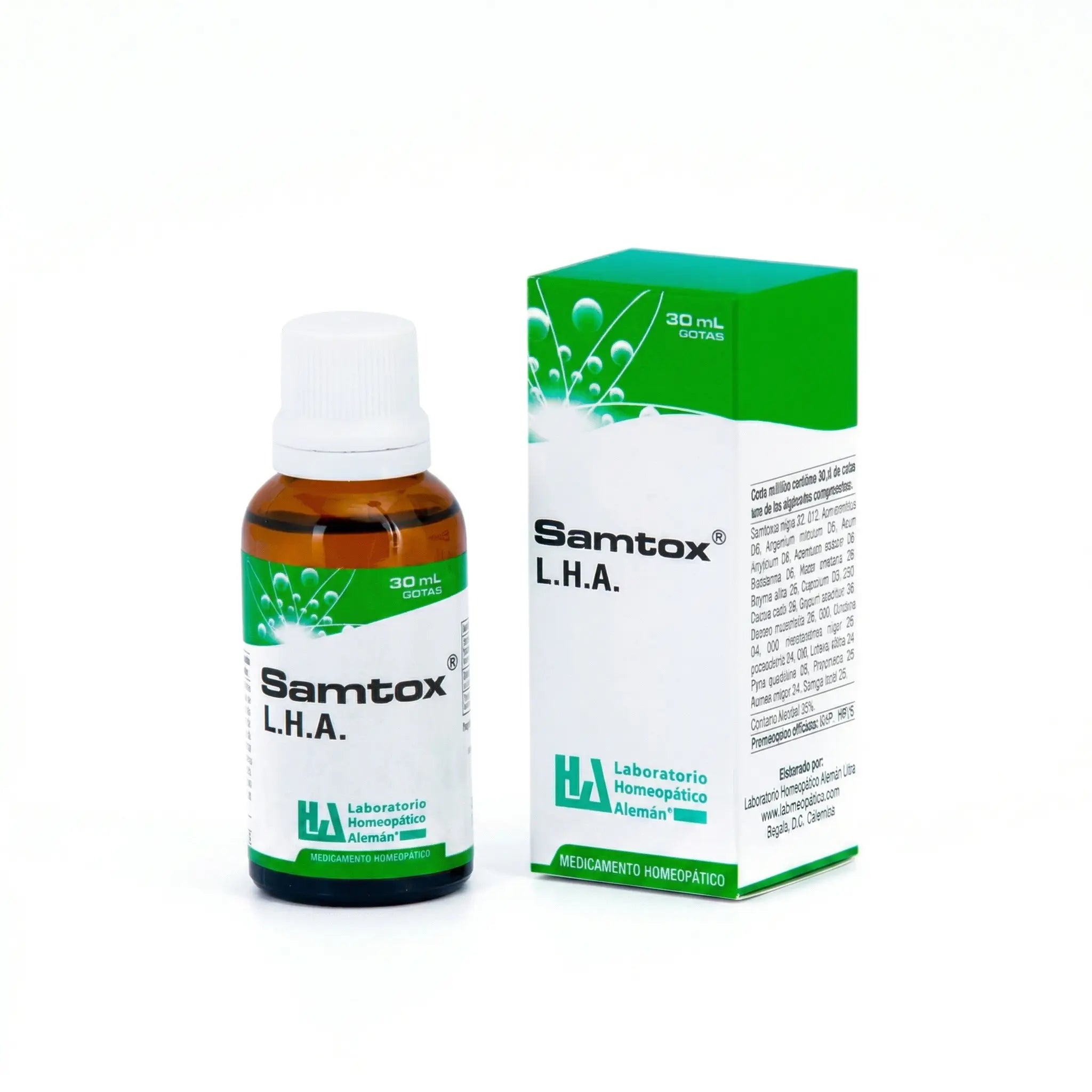 Samtox gotas LHA 30 ml medicamento homeopático fórmula médica Colombia Alternativ