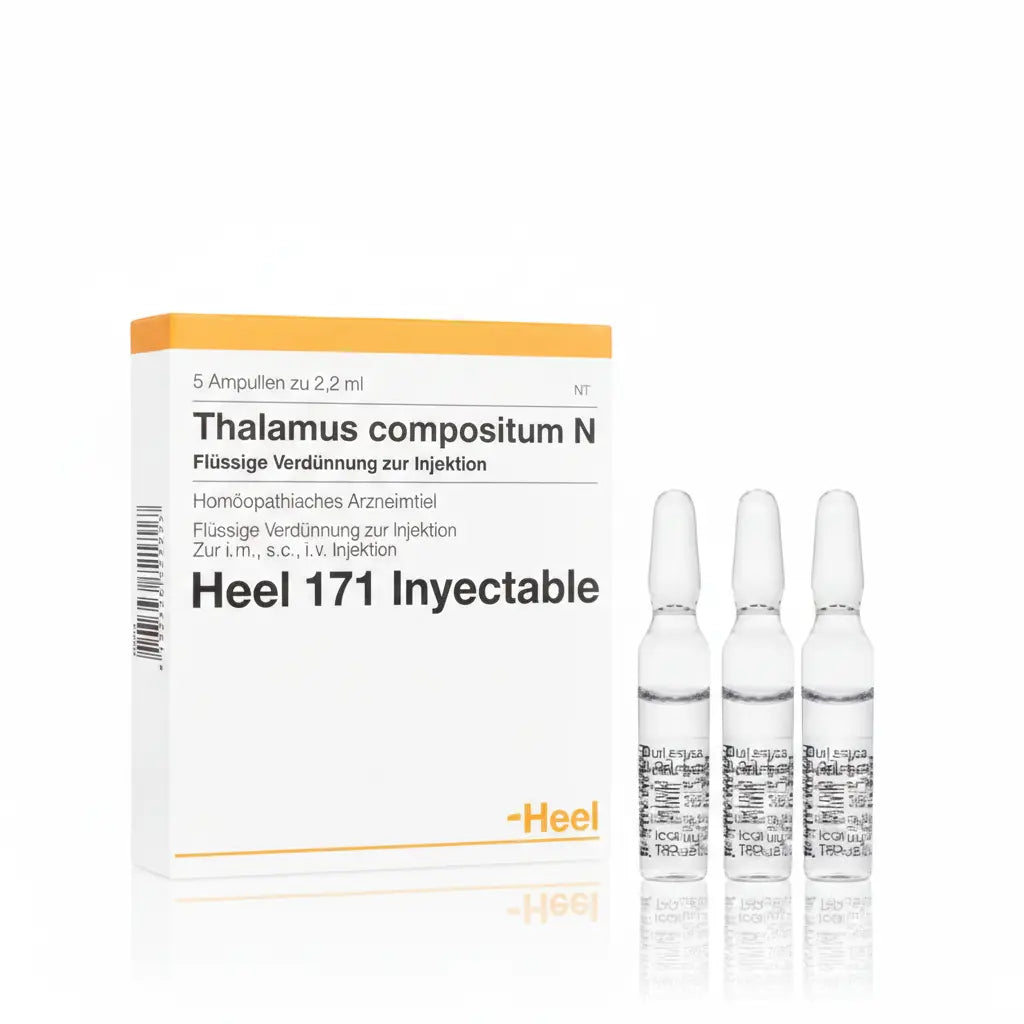 Thalamus Compositum Ampolla caja x 5 ampollas 2.2 mL medicamento homeopático con fórmula médica distribuido por Alternativ en Colombia