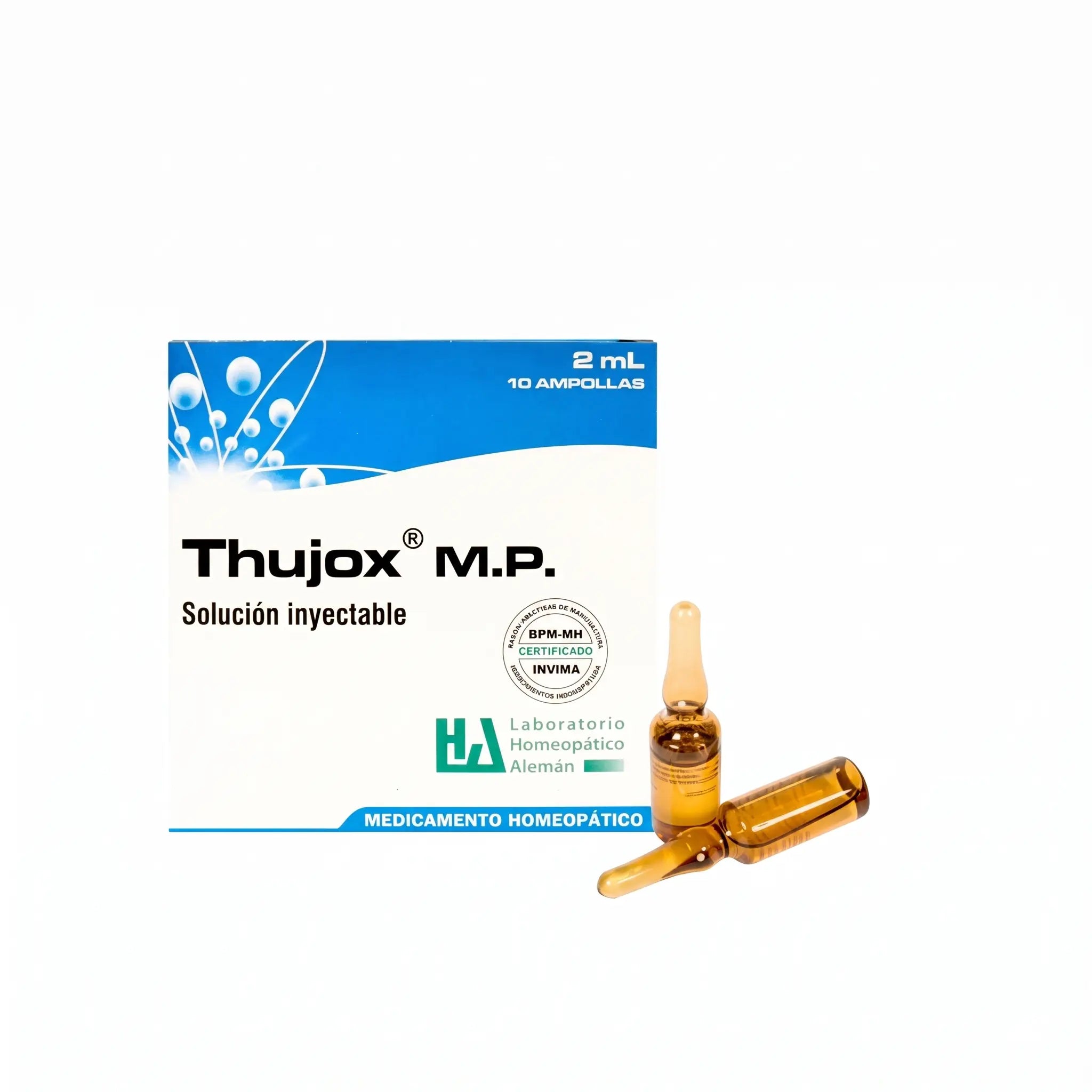 Thujox ampollas LHA x10 2 ml medicamento homeopático inyectable fórmula médica Colombia Alternativ