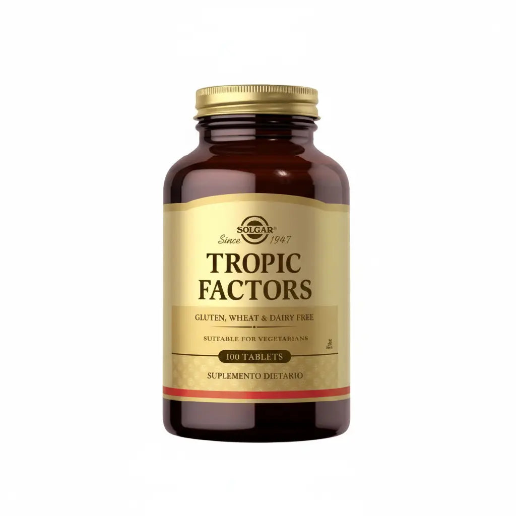 ropic Factors Solgar – Suplemento dietario multivitamínico y multimineral de alta calidad, elaborado bajo estándares GMP. Distribuido por Alternativ SAS, farmacia integrativa en Colombia.