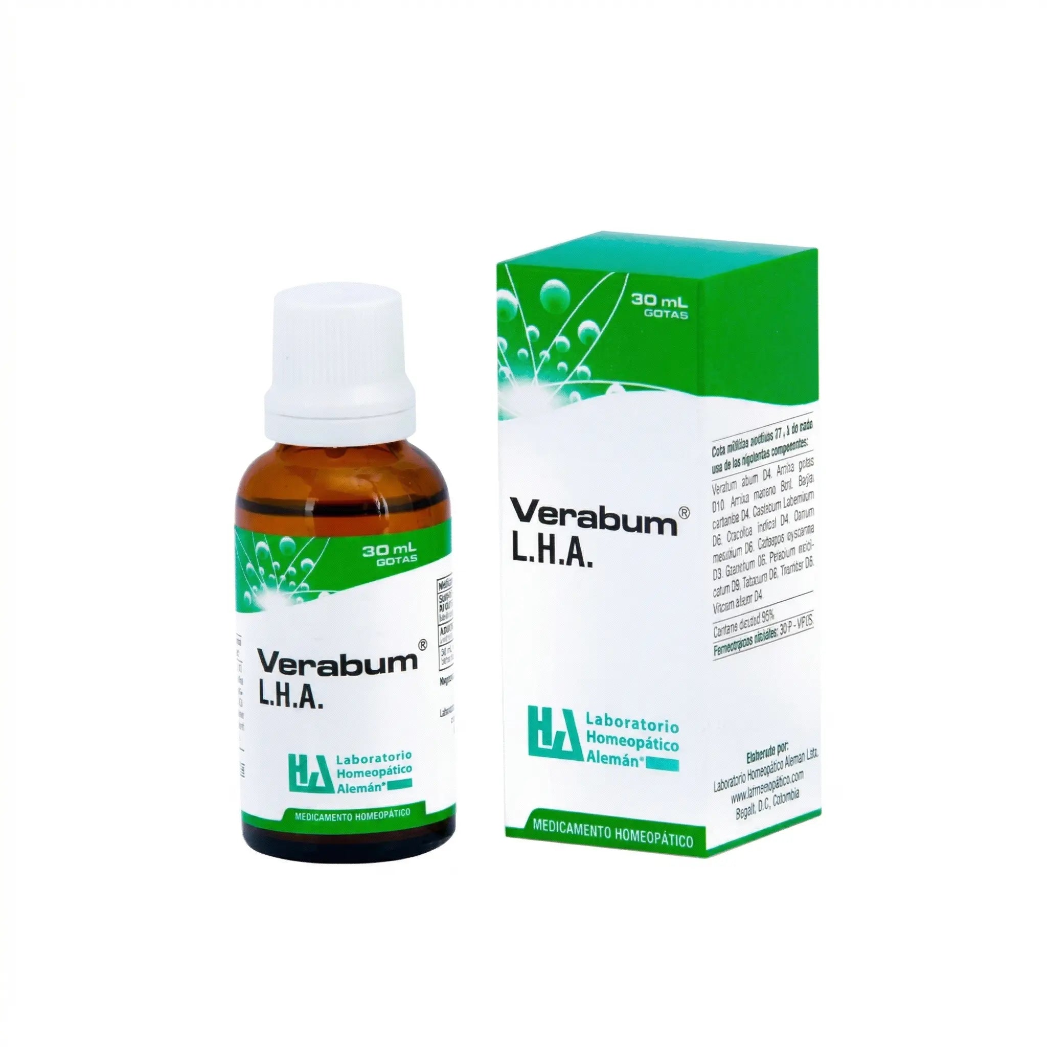 Verabum gotas LHA 30 ml medicamento homeopático fórmula médica Colombia Alternativ