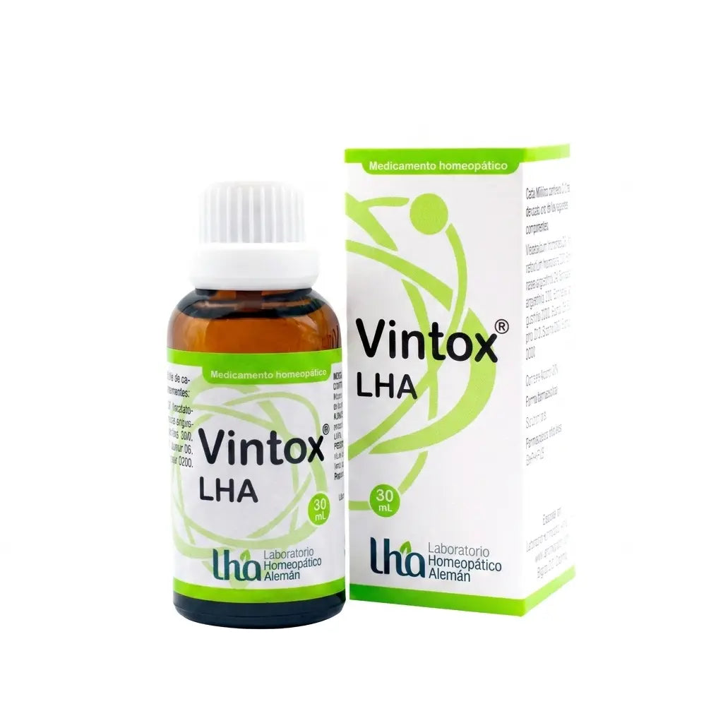 Vintox gotas LHA 30 ml medicamento homeopático fórmula médica Colombia Alternativ